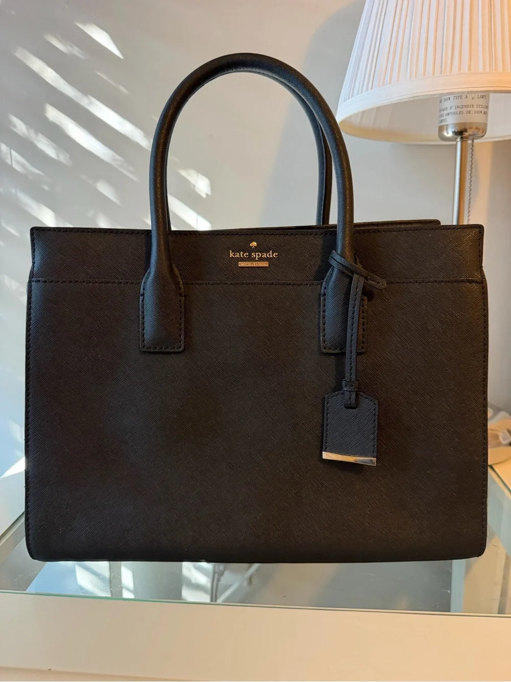 Kate Spade Cameron Street Candace Large Leather Black Satchel Purse